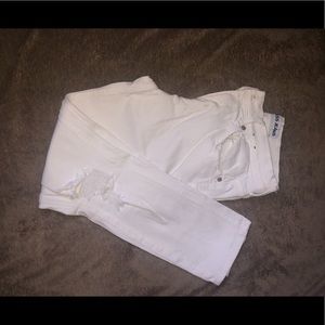 Express women’s distressed cropped legging